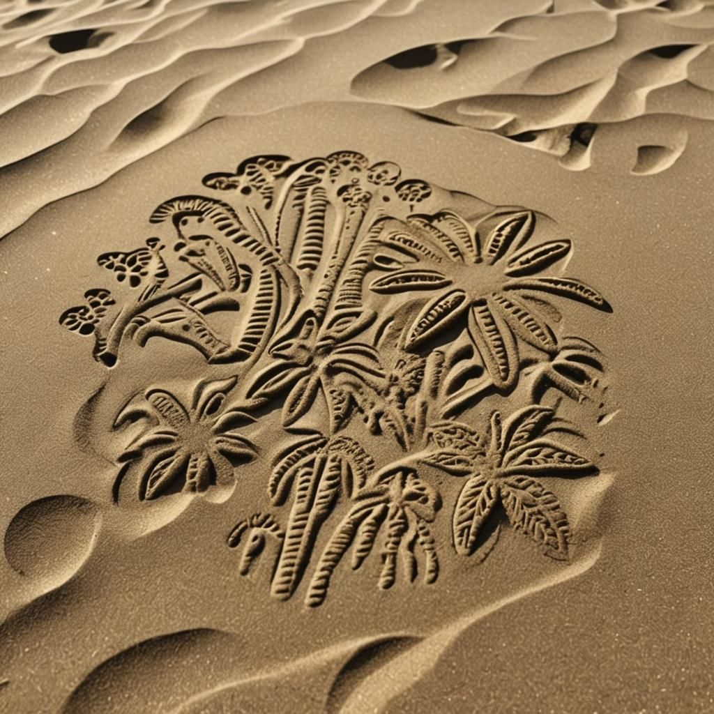 Sand Doodles on the Beach
