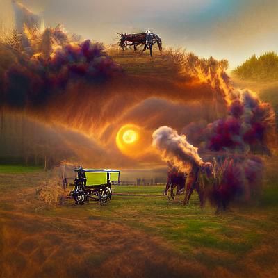 Autumn Harvest Landscape: AI-Generated Image
