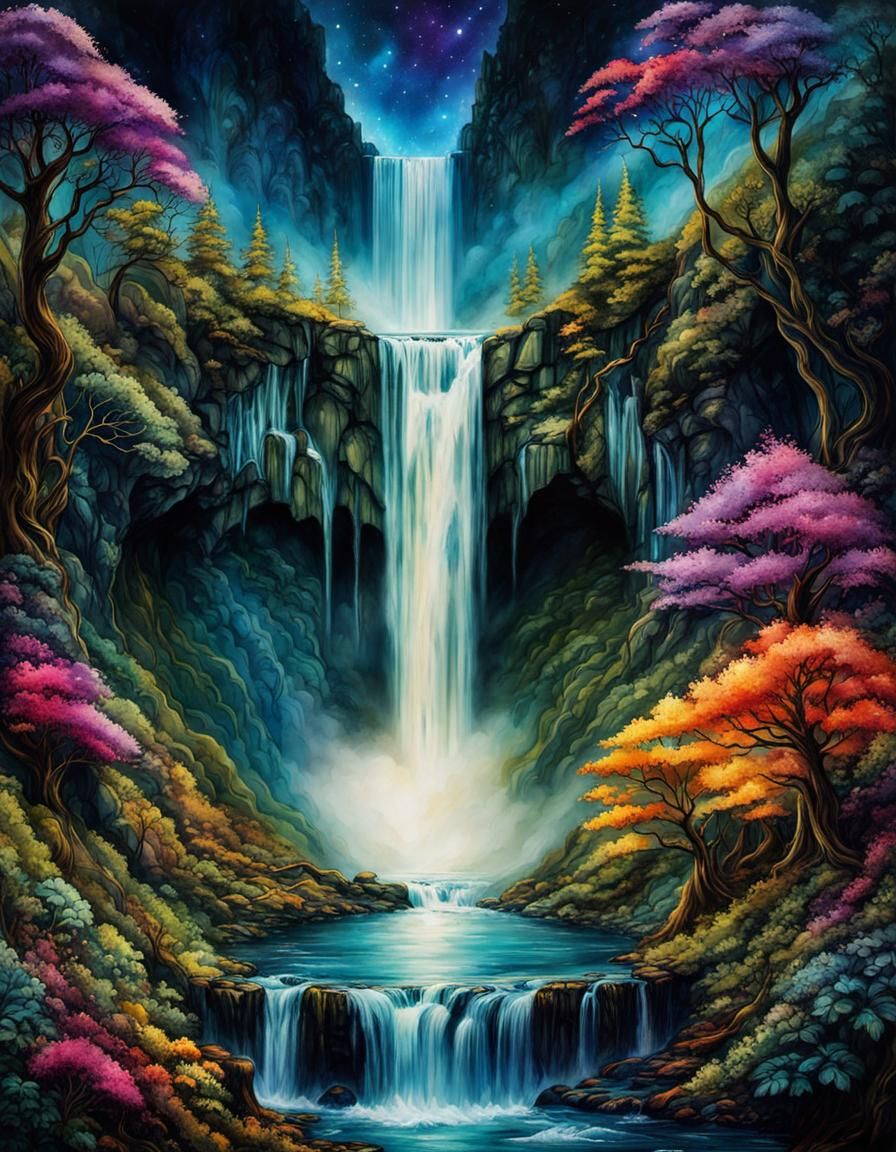 Magical waterfall