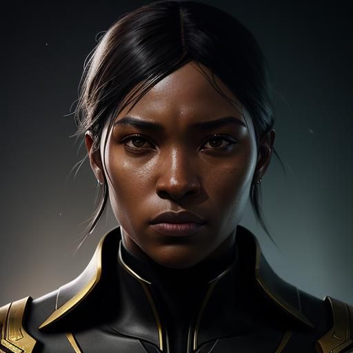 Hyperdetailed Black Mamba Portrait in Art Nouveau Style