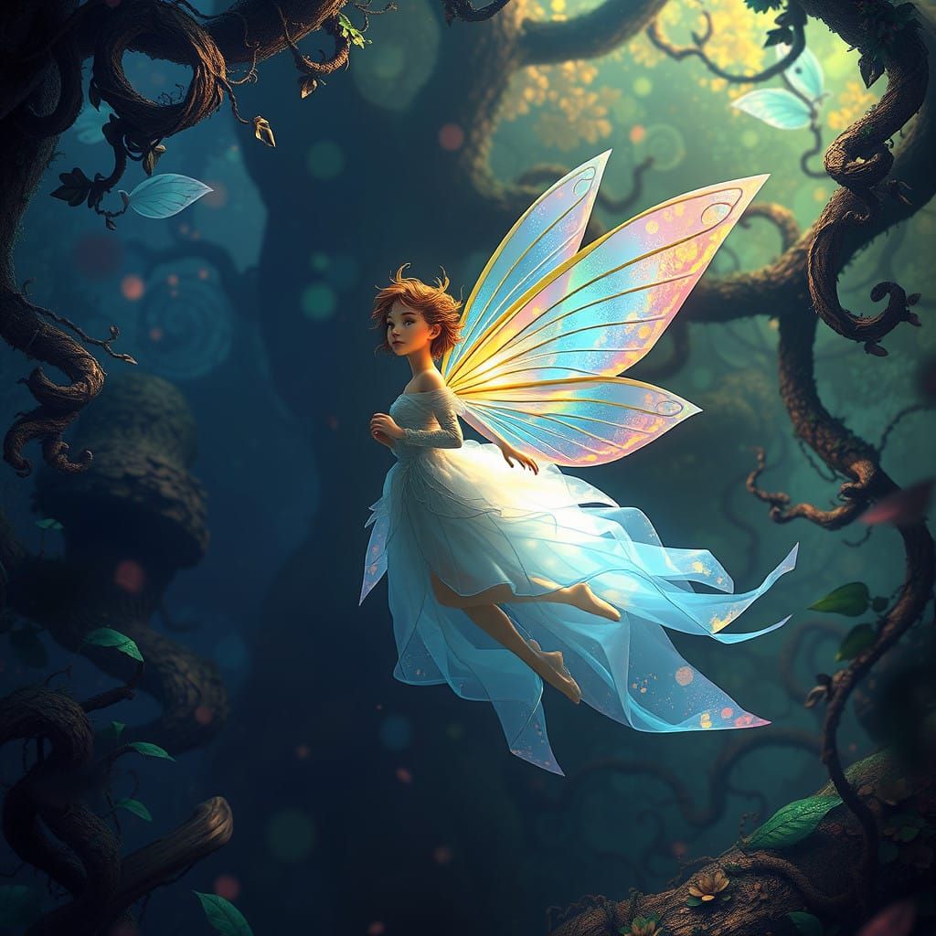 Whimsical Fairy in Mystical Forest