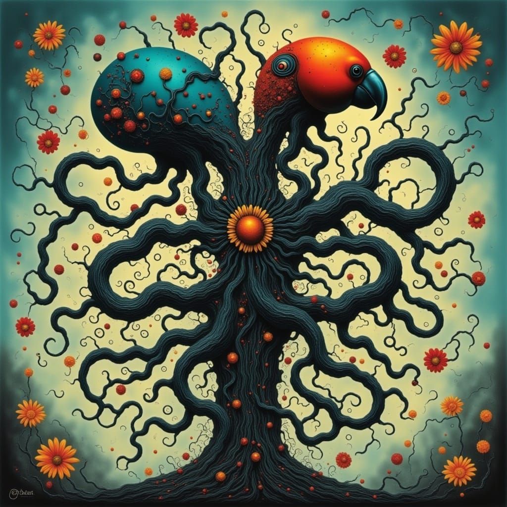 Twisted Trees in a Surreal Landscape