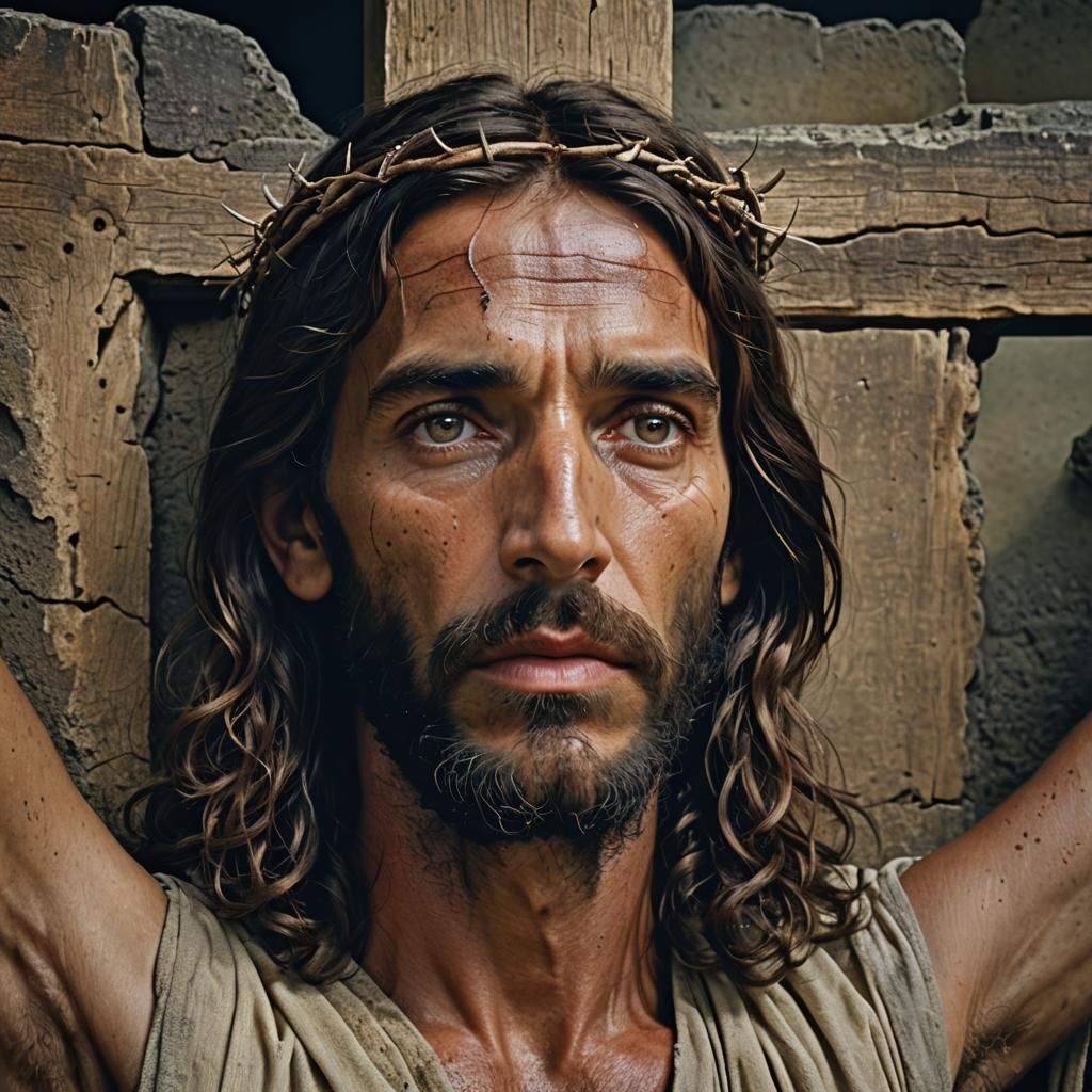 Jesus on the Cross: Professional Color Portrait
