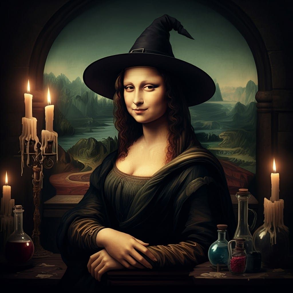 Mona Lisa as a Witch in Cinematic HDR