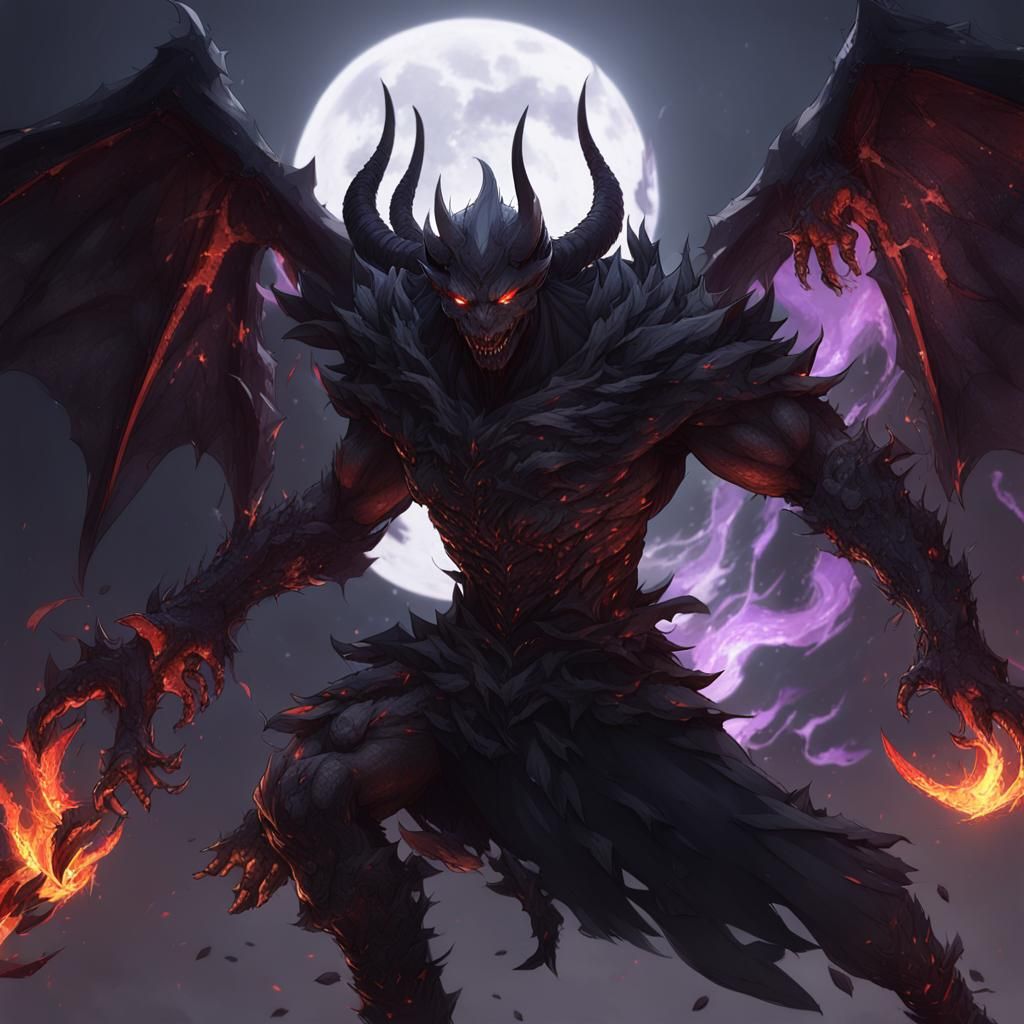 Darkness and Hell Demon in 3D Anime Art