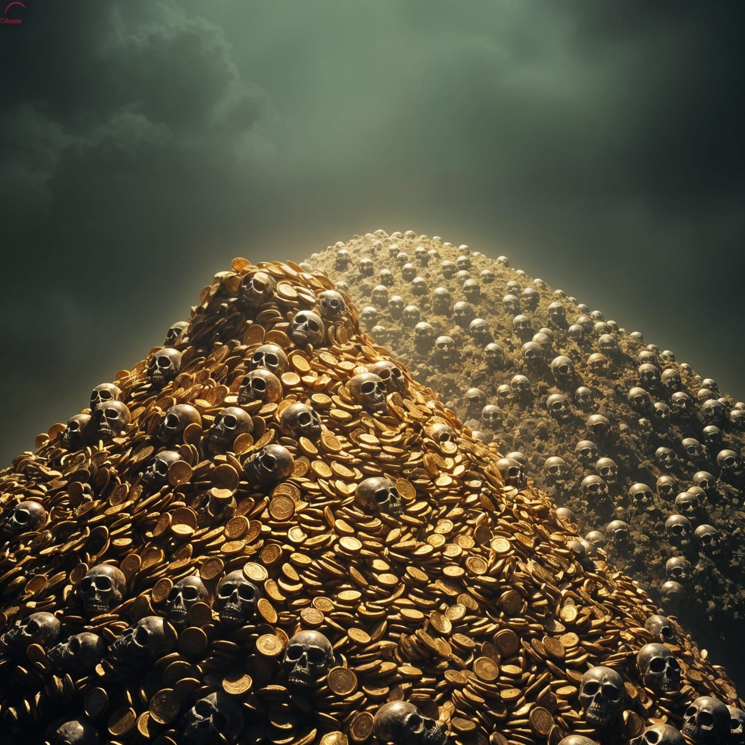 Coin Hill Versus Skull Hill in Epic Digital Matte Painting