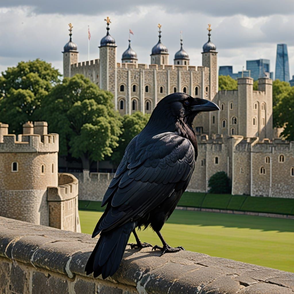 Raven at the Tower of London