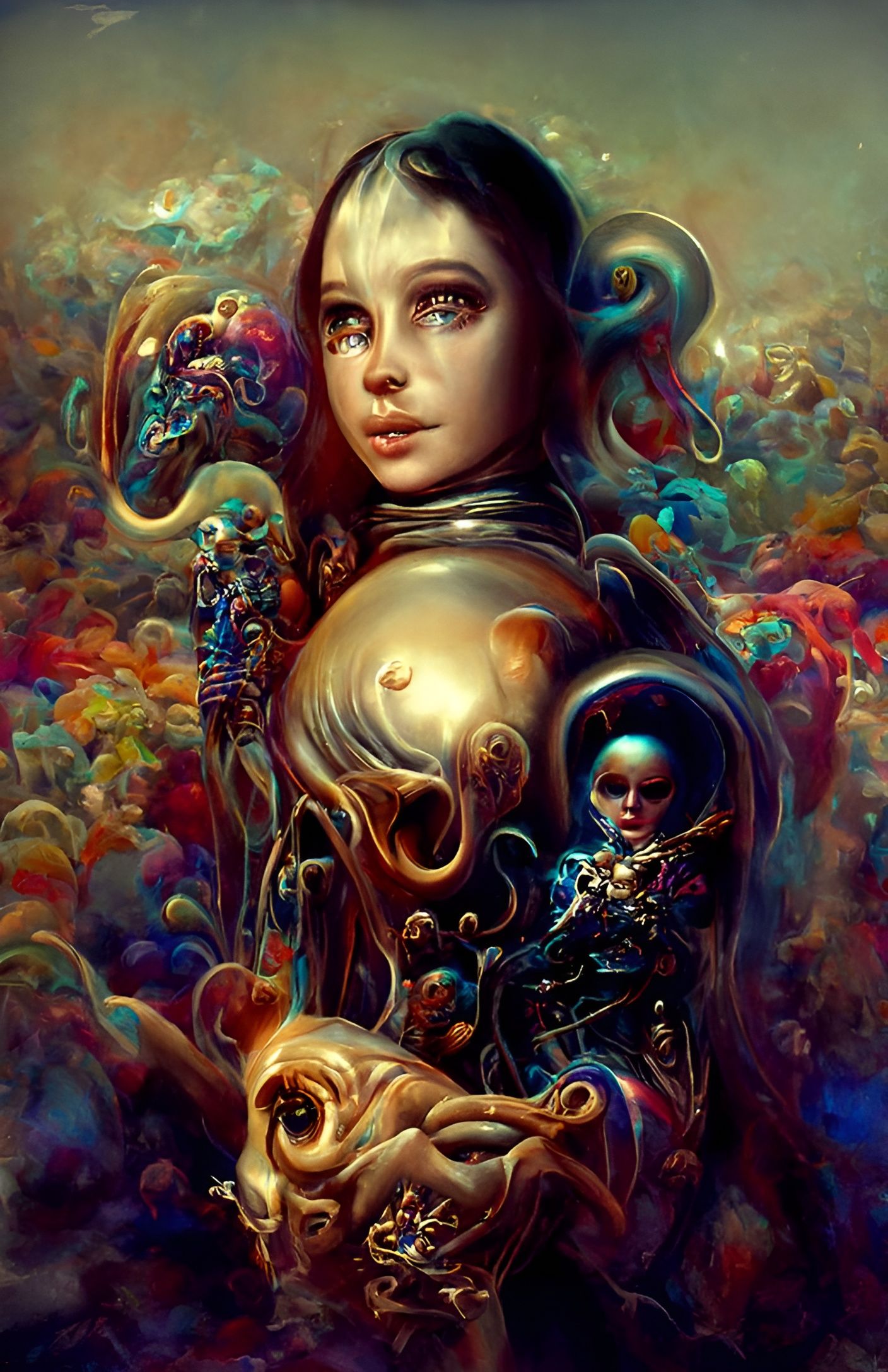 Surreal Abstract Portrait Inspired by Digital Art