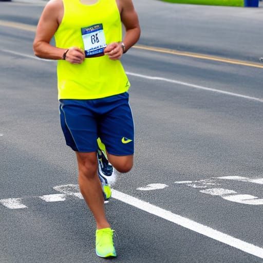 Man Jogging in Bright Sunshine