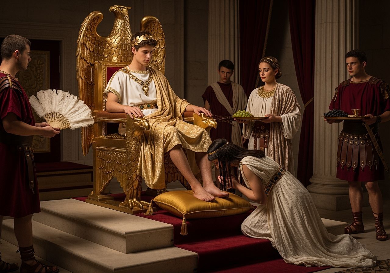 Roman Emperor Receives Queen of Egypt in Baroque Style