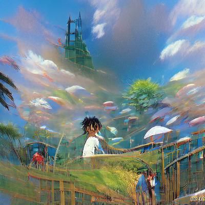 Playboi Carti in Studio Ghibli Anime Style