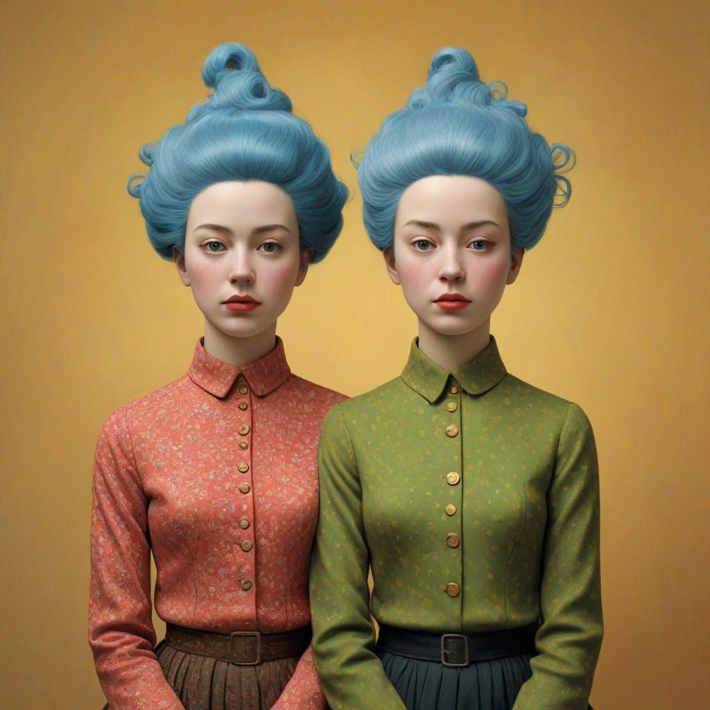 Conjoined Twins in Whimsical Harmony