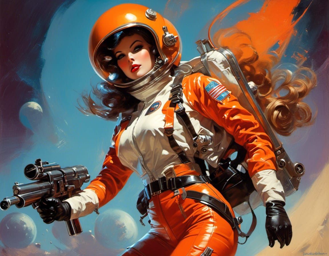 Crush Girl in Sci-Fi Pin-Up Style