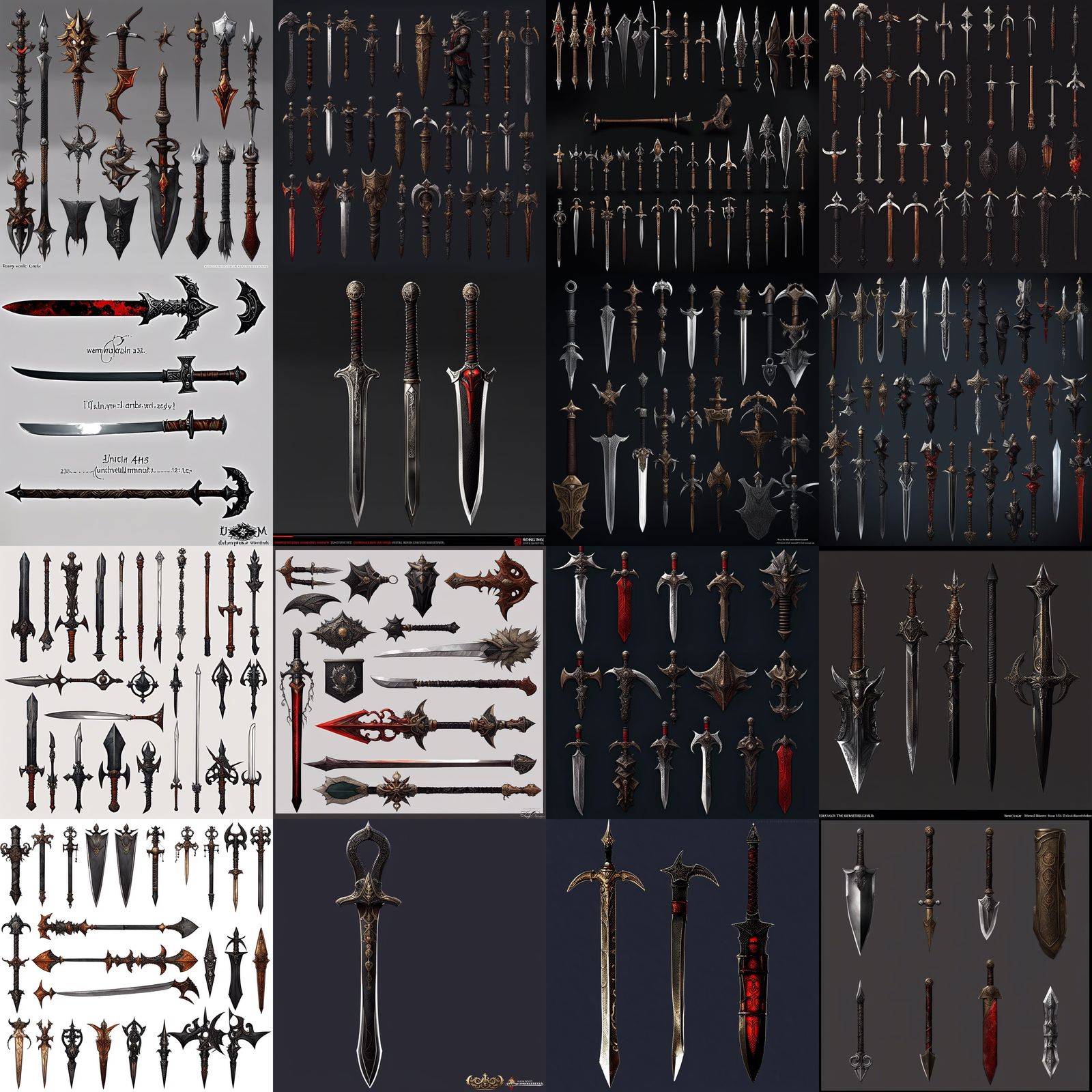 Enchanting Arsenal: A Dark Fantasy Armory in Anime Style