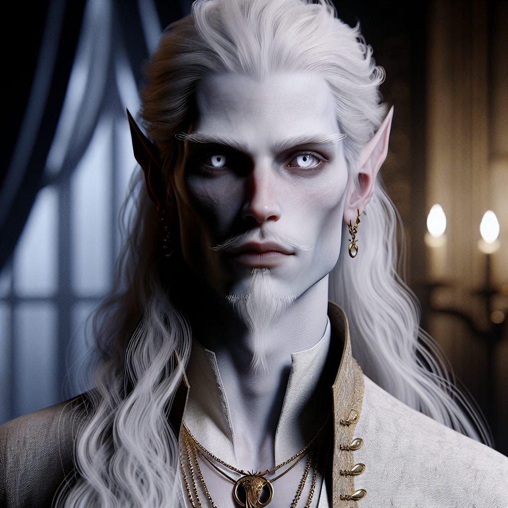 Androgynous Changeling in Art Deco Style