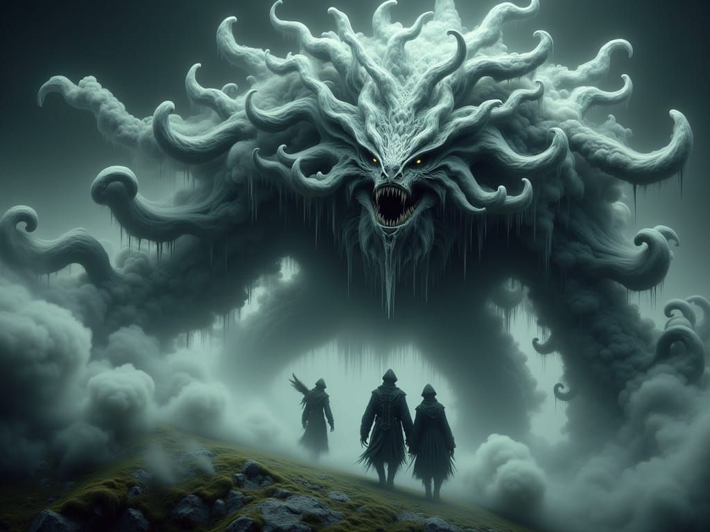 Menacing Alien Creature Attacks Couple