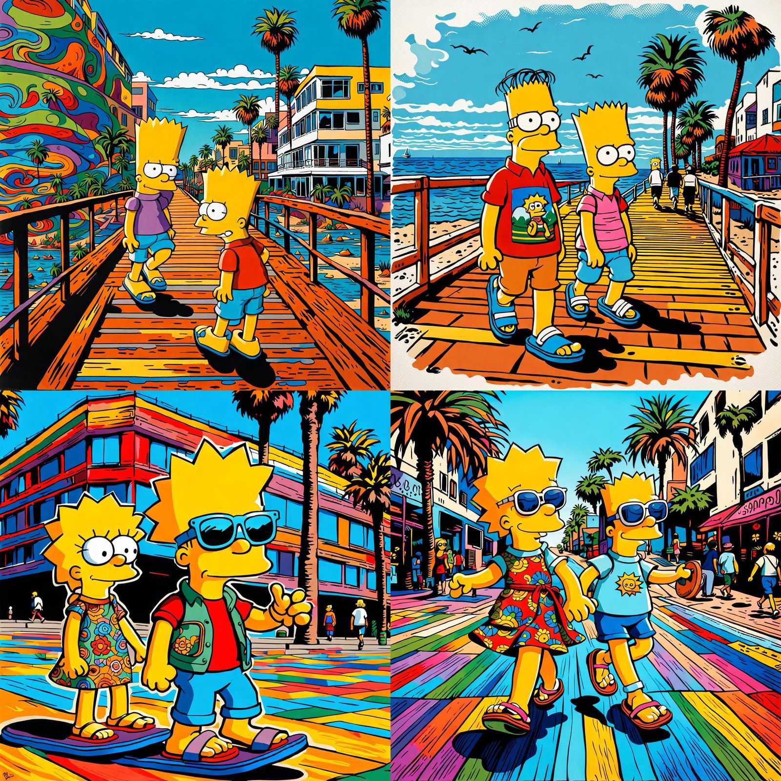 Lisa and Bart Simpson's Tie-Dye Adventure