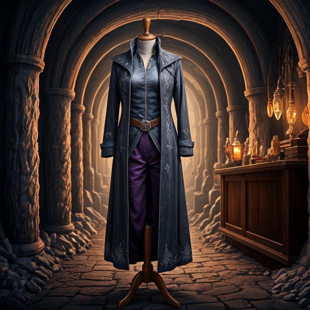 Dark Elf Outfit on Mannequin in Underdark Market