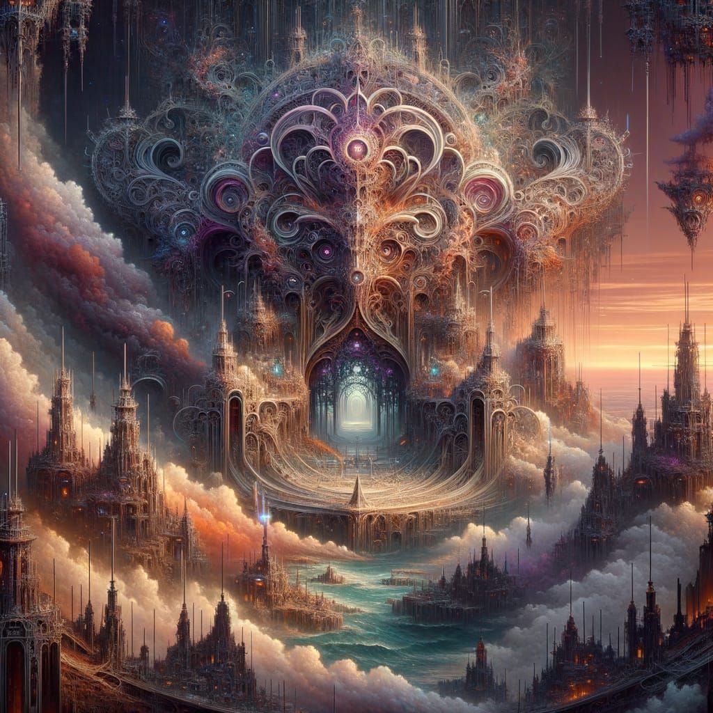 Fantastical Medieval Matte Painting with Rich Colors