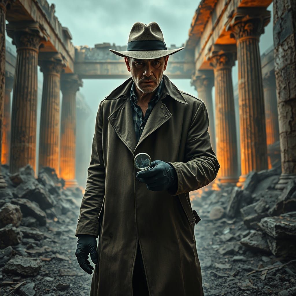 Detective in Ruins: A Film Noir Scene