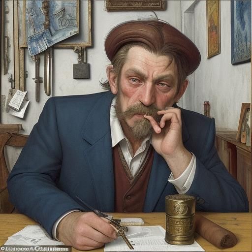 Locksmith's Divorce: An Expressionist Portrait