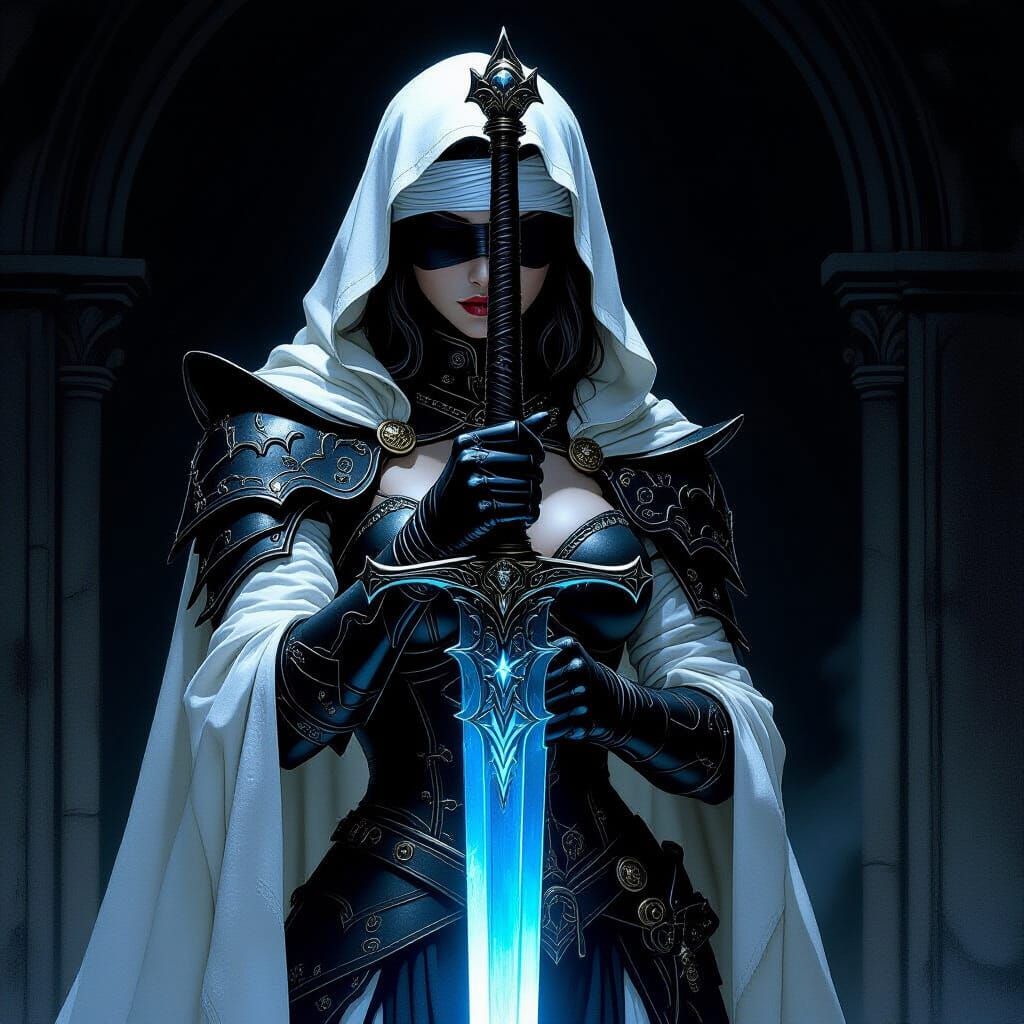 Gothic Longsword with Ethereal Blue Blade