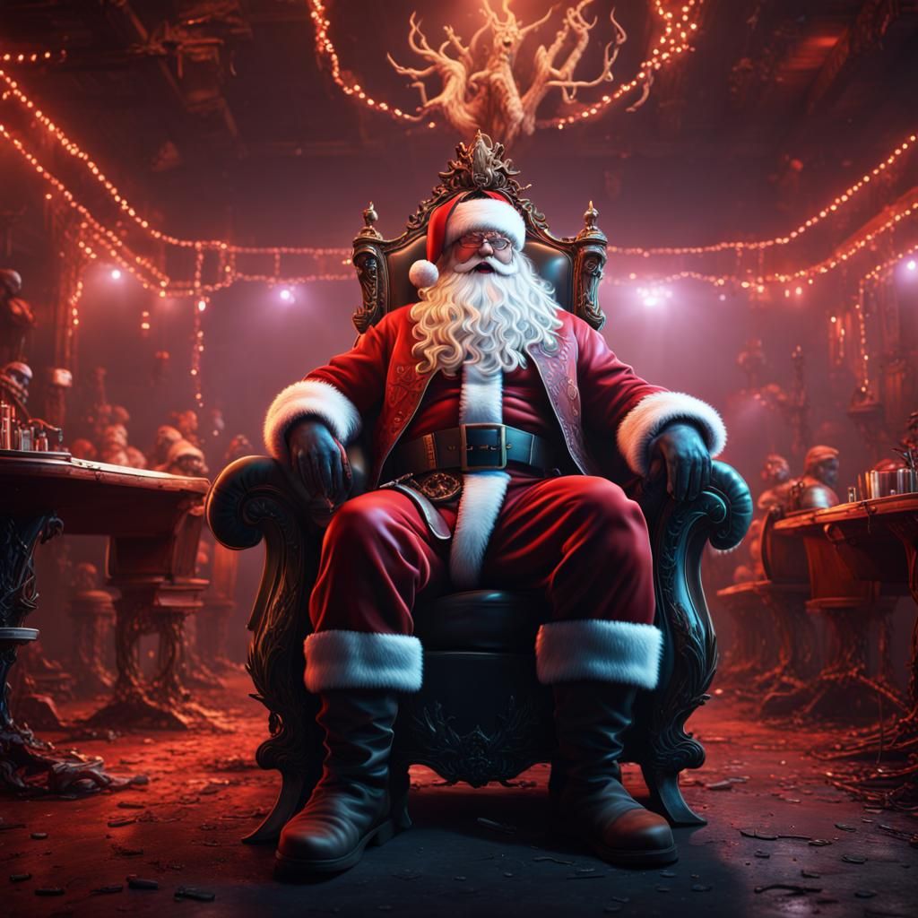 Santa in a club