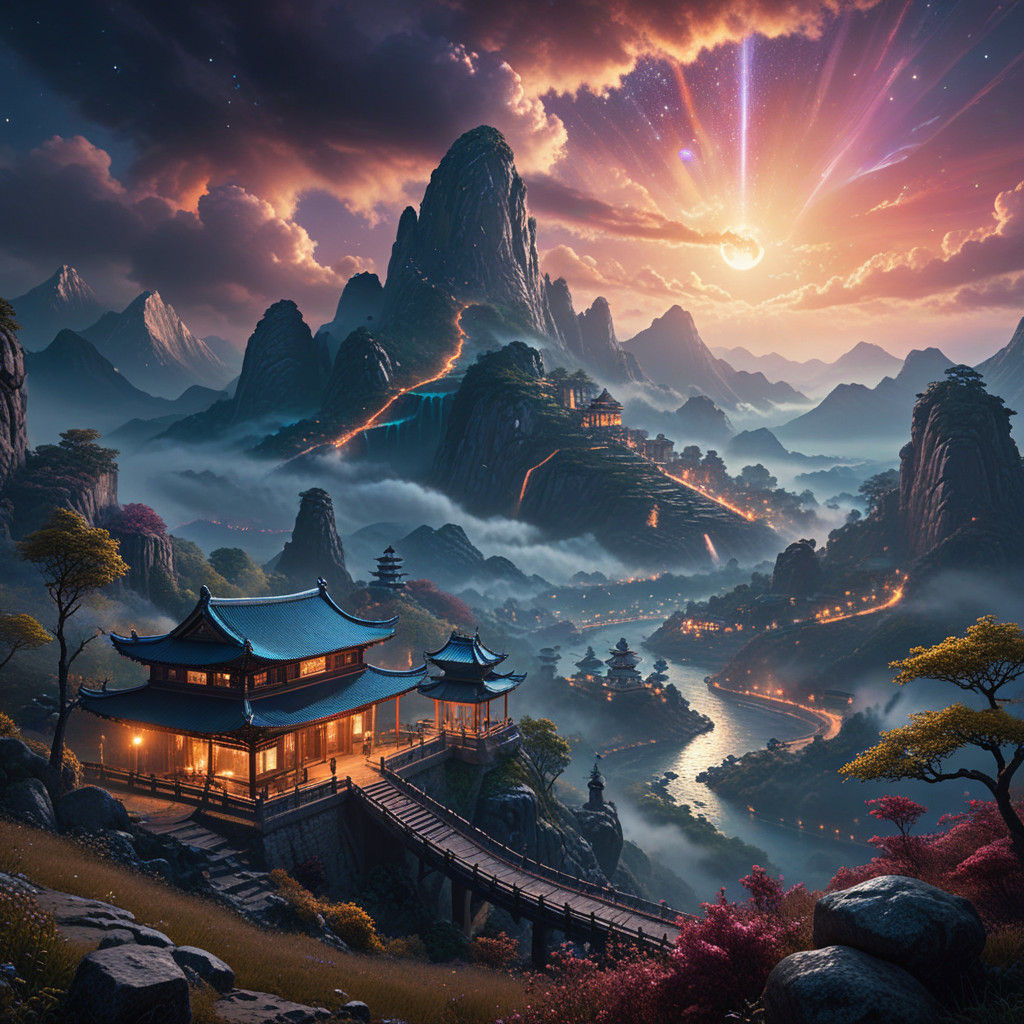 Ethereal Pyongyang Wonderland in Cosmic Splendor