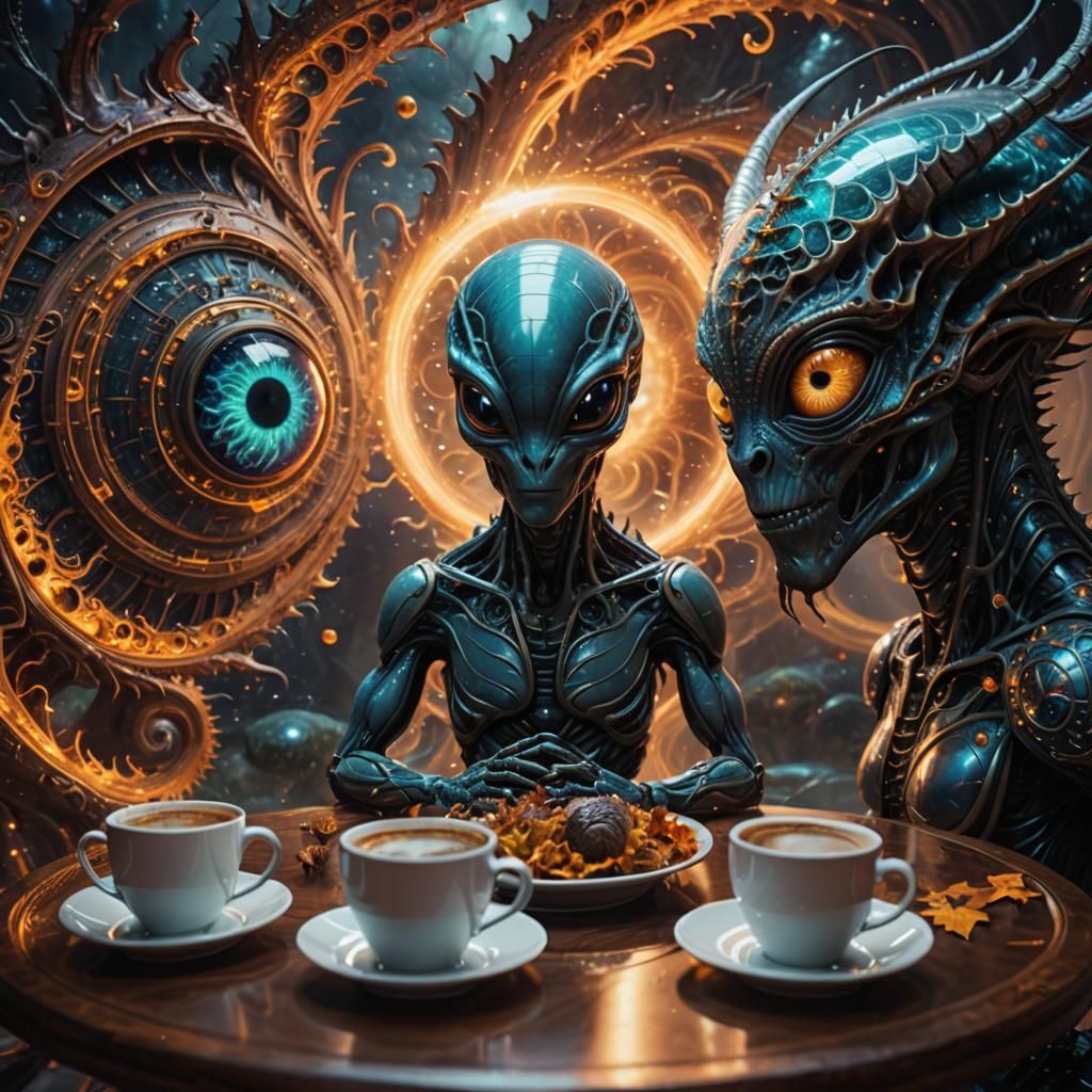 Alien Hologram Conversation in a Fractal Universe