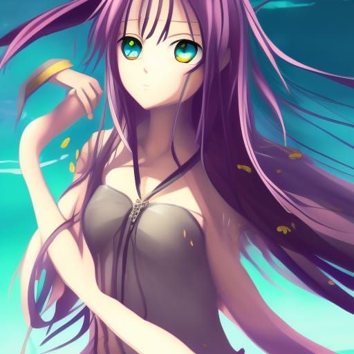 Anime Girl with Sword: Manga Style Art