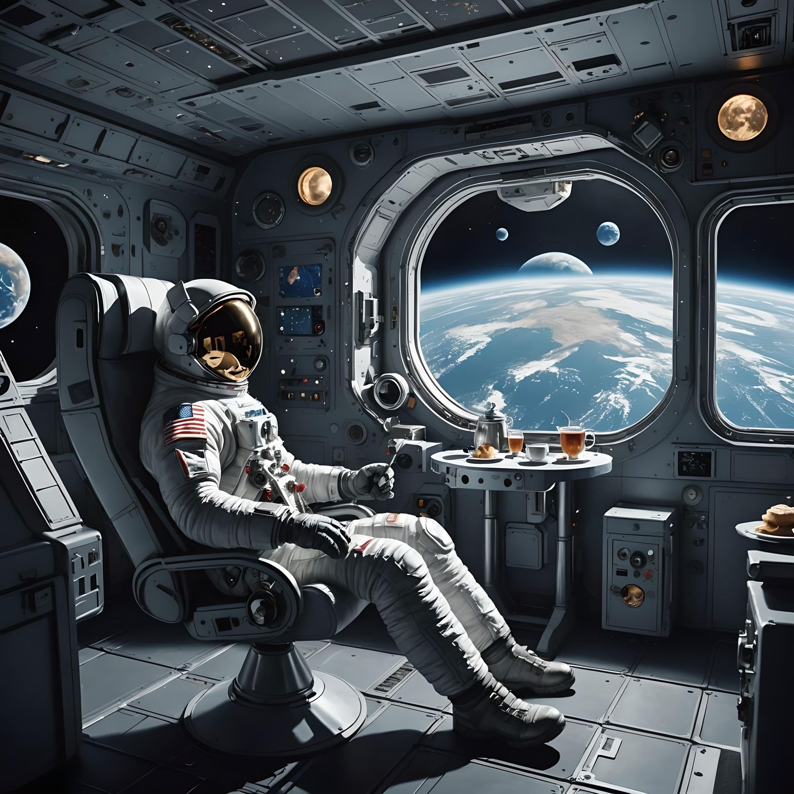 Astronaut's Homesick Afternoon Tea on the Moon