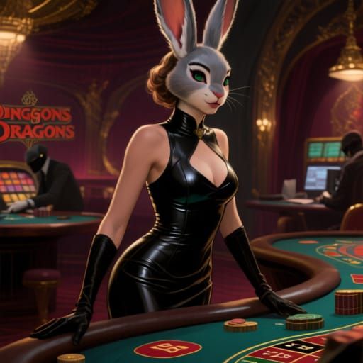 Harengon Spy in Opulent Fantasy Casino