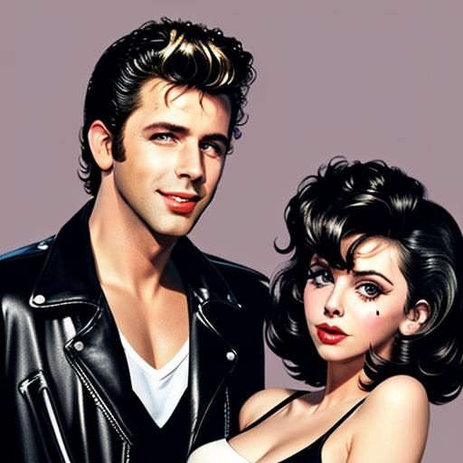 Abstract Grease Art in Solid Color Field