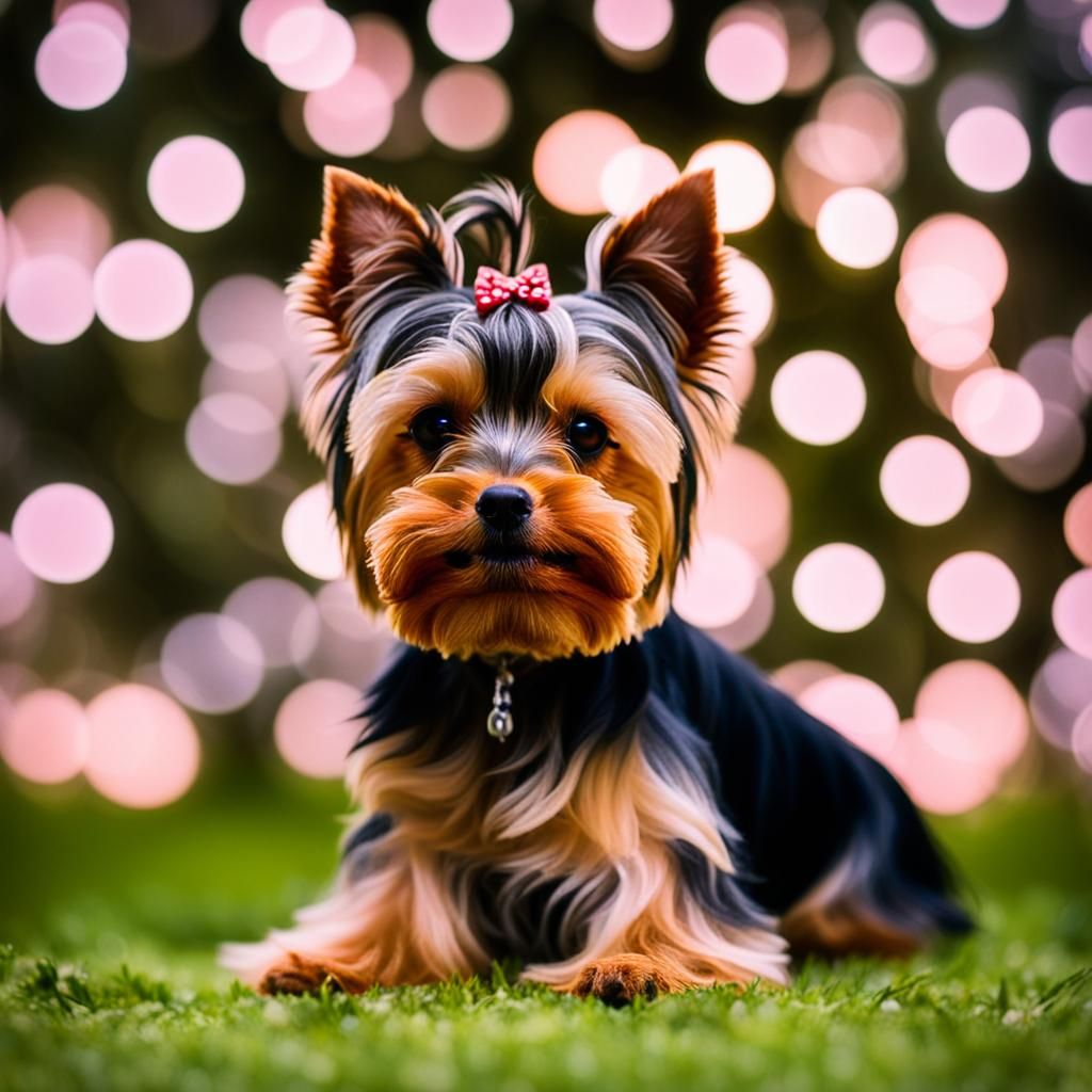 Yorkie Portrait in Professional Photography Style