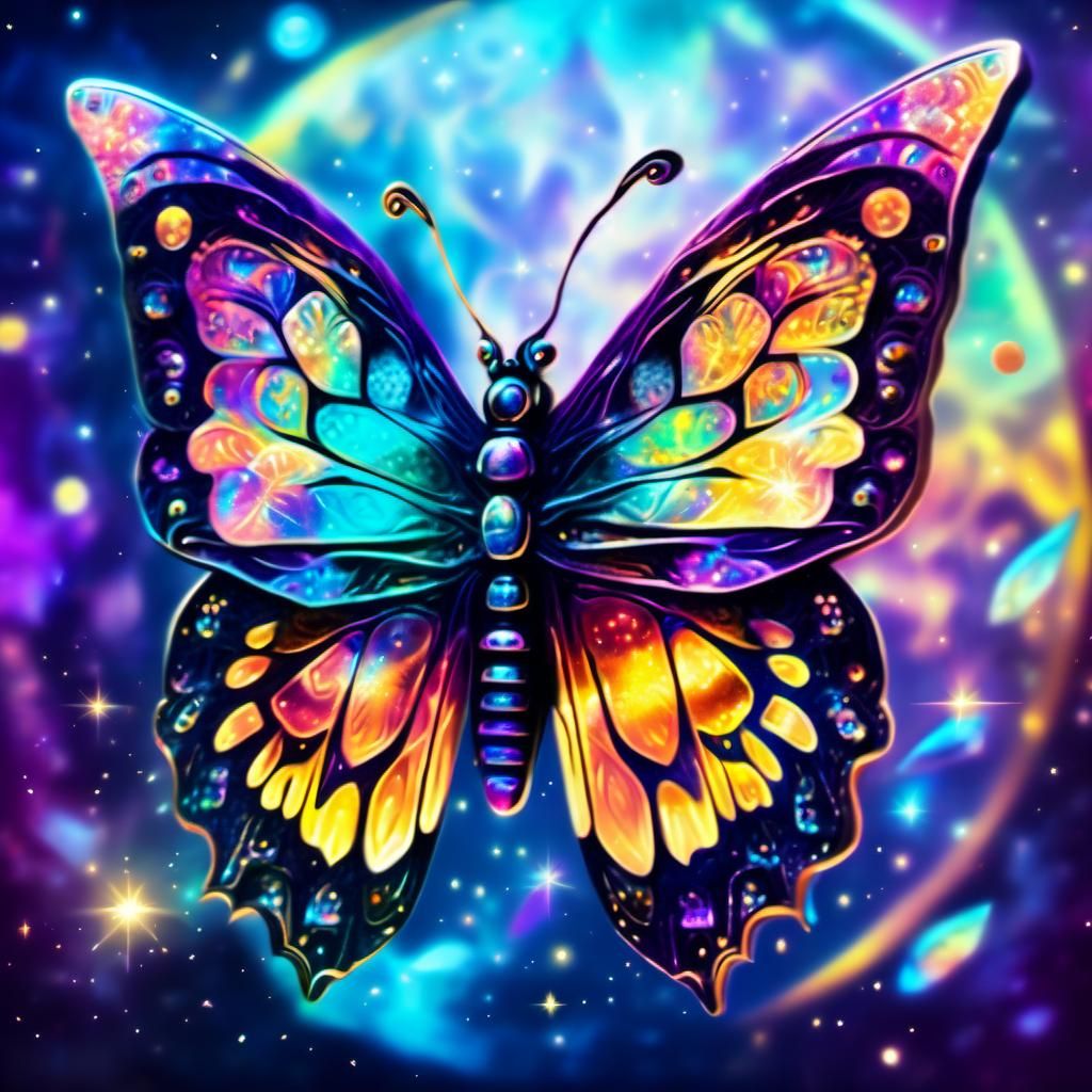 Iridescent butterfly