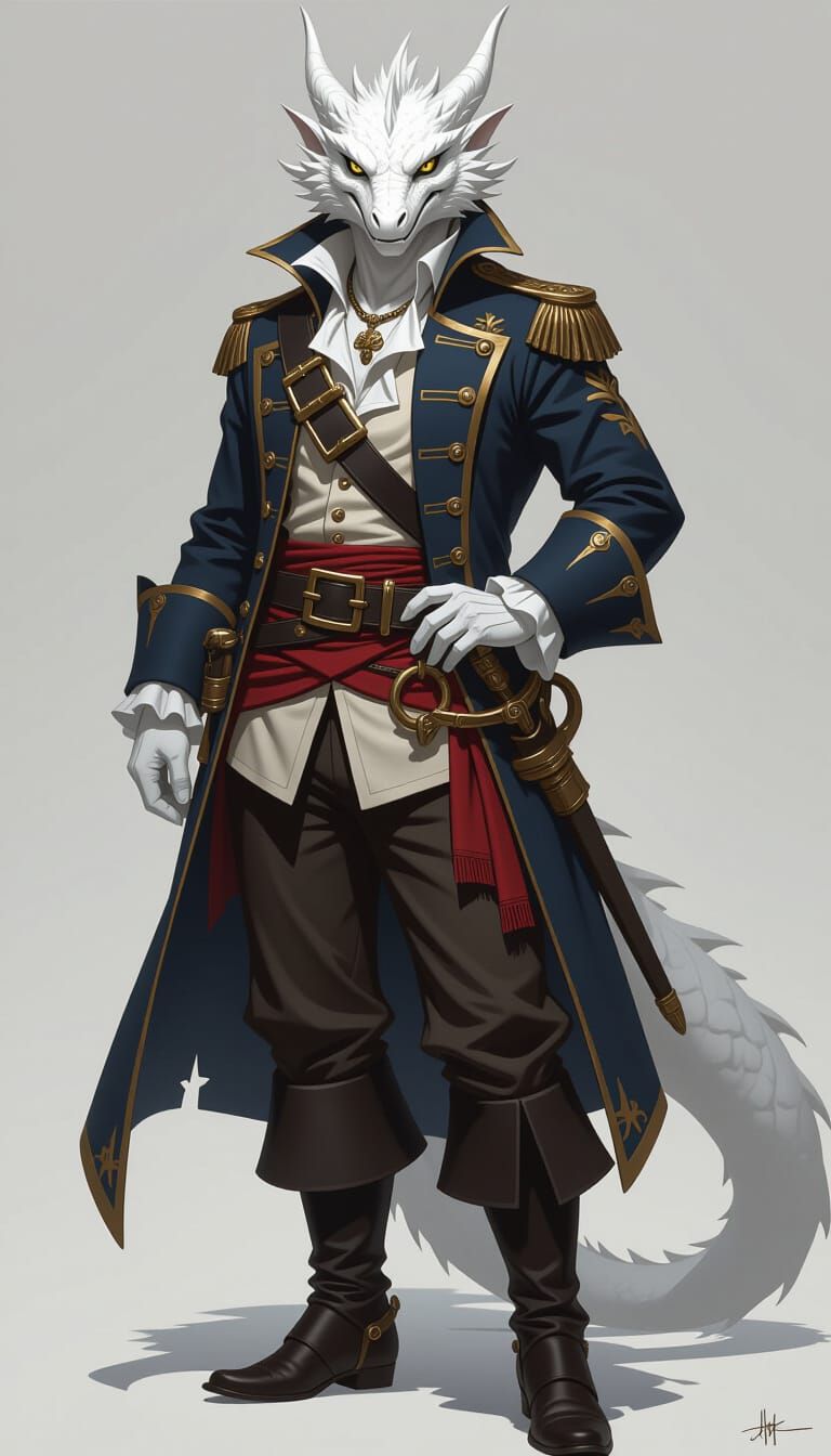 Dragon Privateer Captain in Frazetta-Mead Style