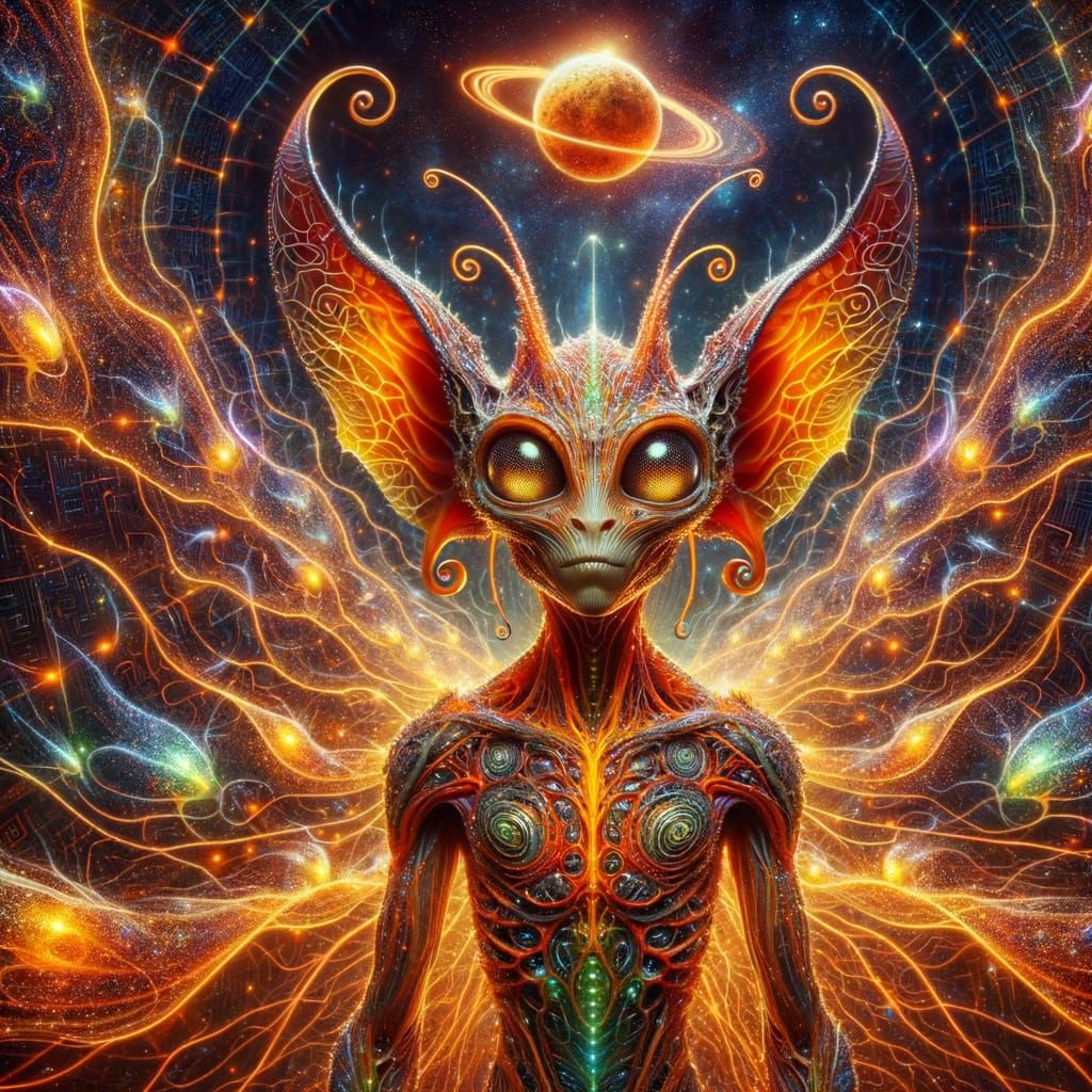 Ethereal Fairy Android Empress Raises Fiery Planet Amidst Co...