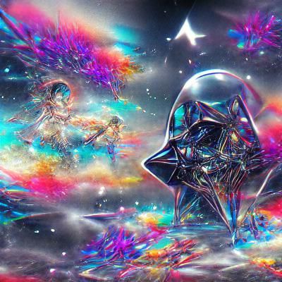Holographic Star Wars Cosmic Astral Illustration
