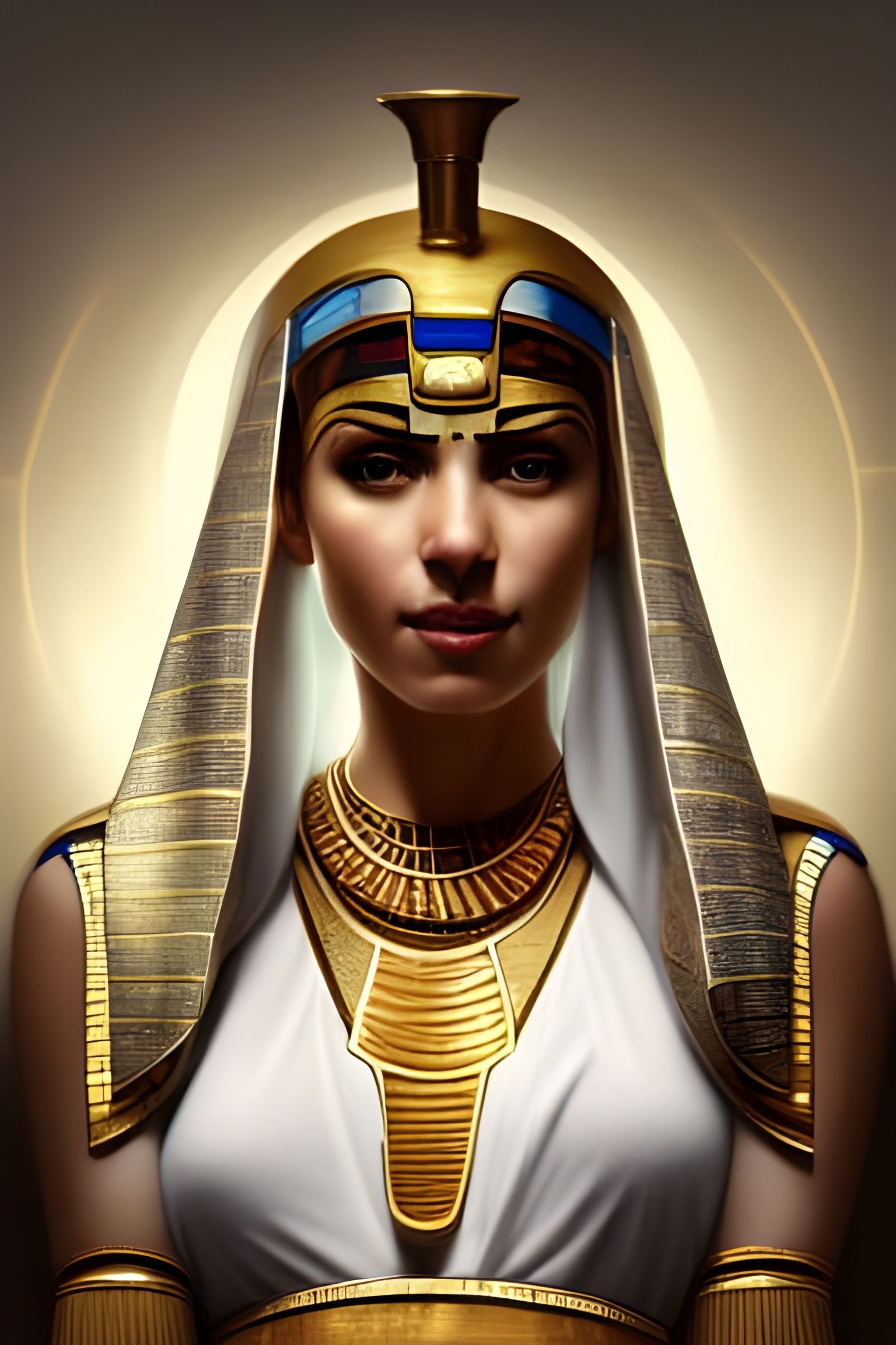 Egyptian Priestess Portrait in Hyperdetailed Digital Art
