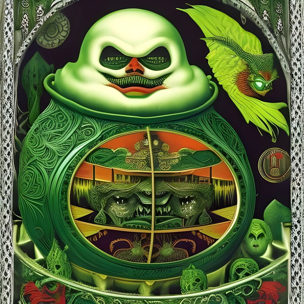Angry Humpty Dumpty Reborn: A Horror Illustration