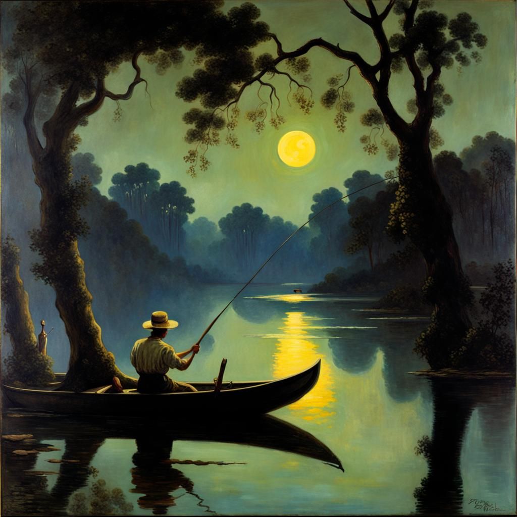 a bayou scene painted by dr david silas, art and culture, 19...