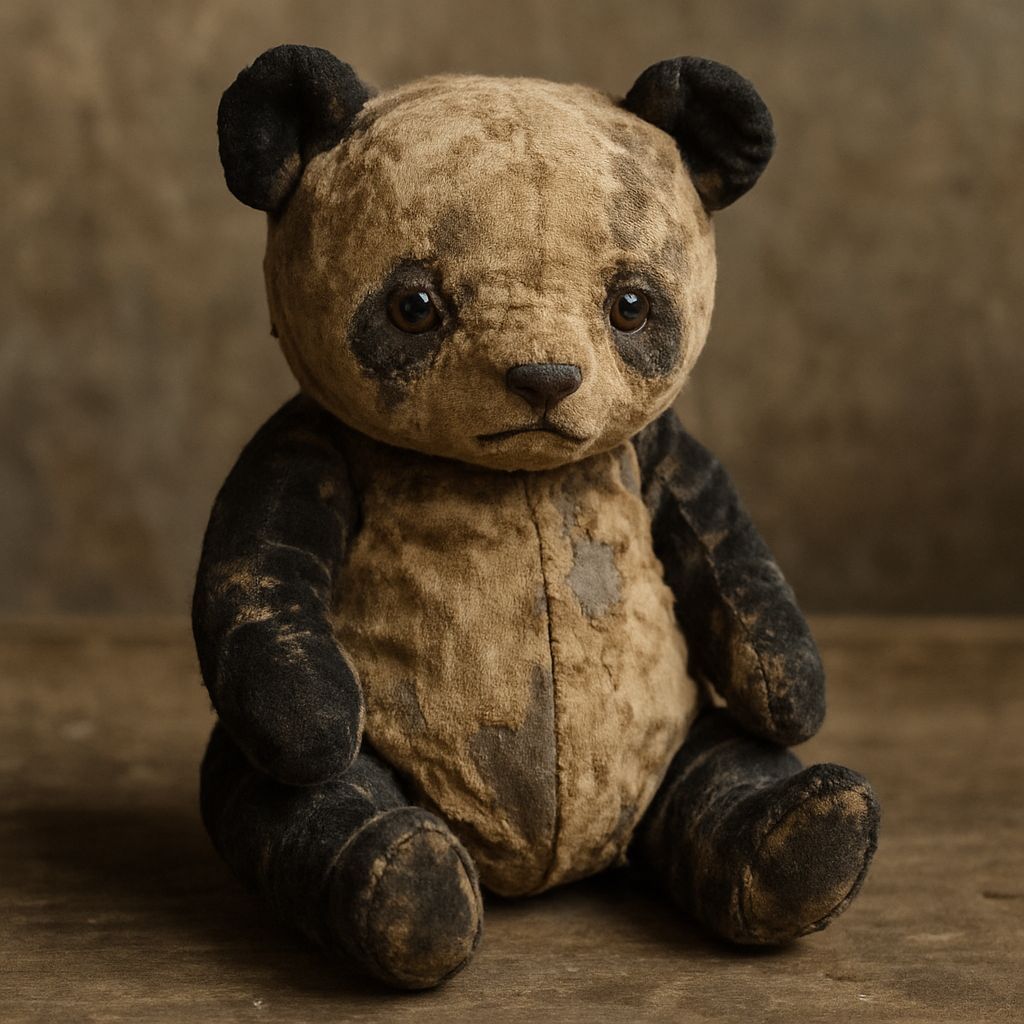 Loved Velvet Panda: A Vintage Handmade Toy