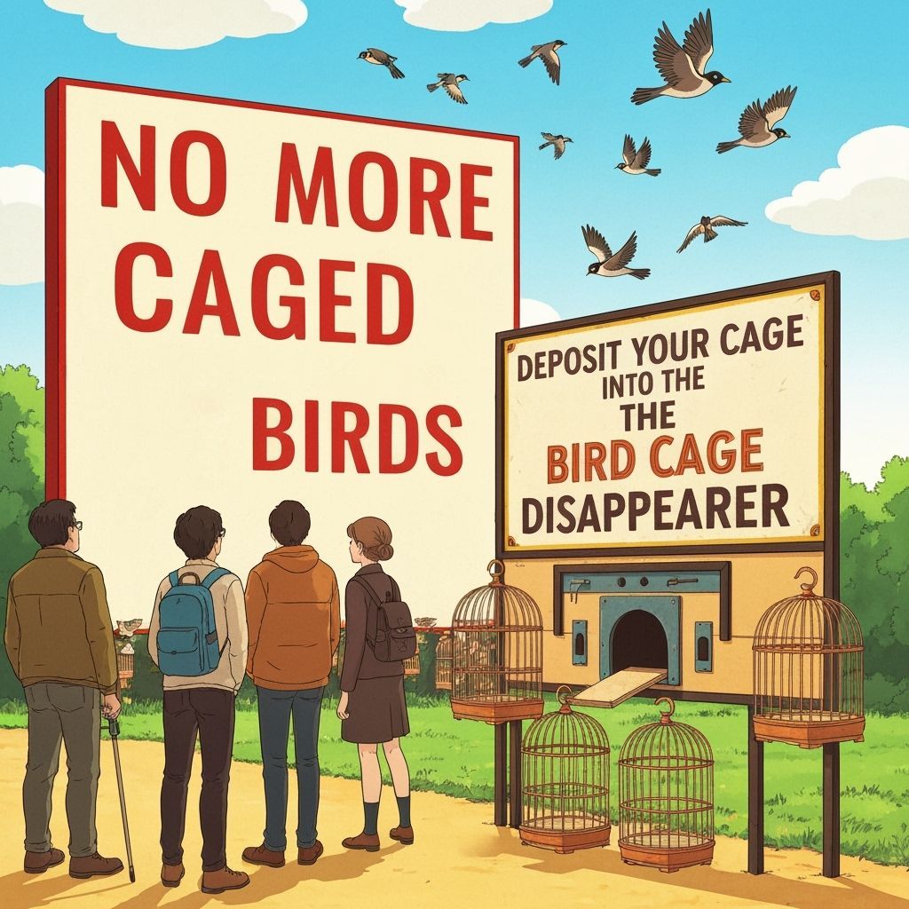 Liberation: Birds Fly Free From Cages