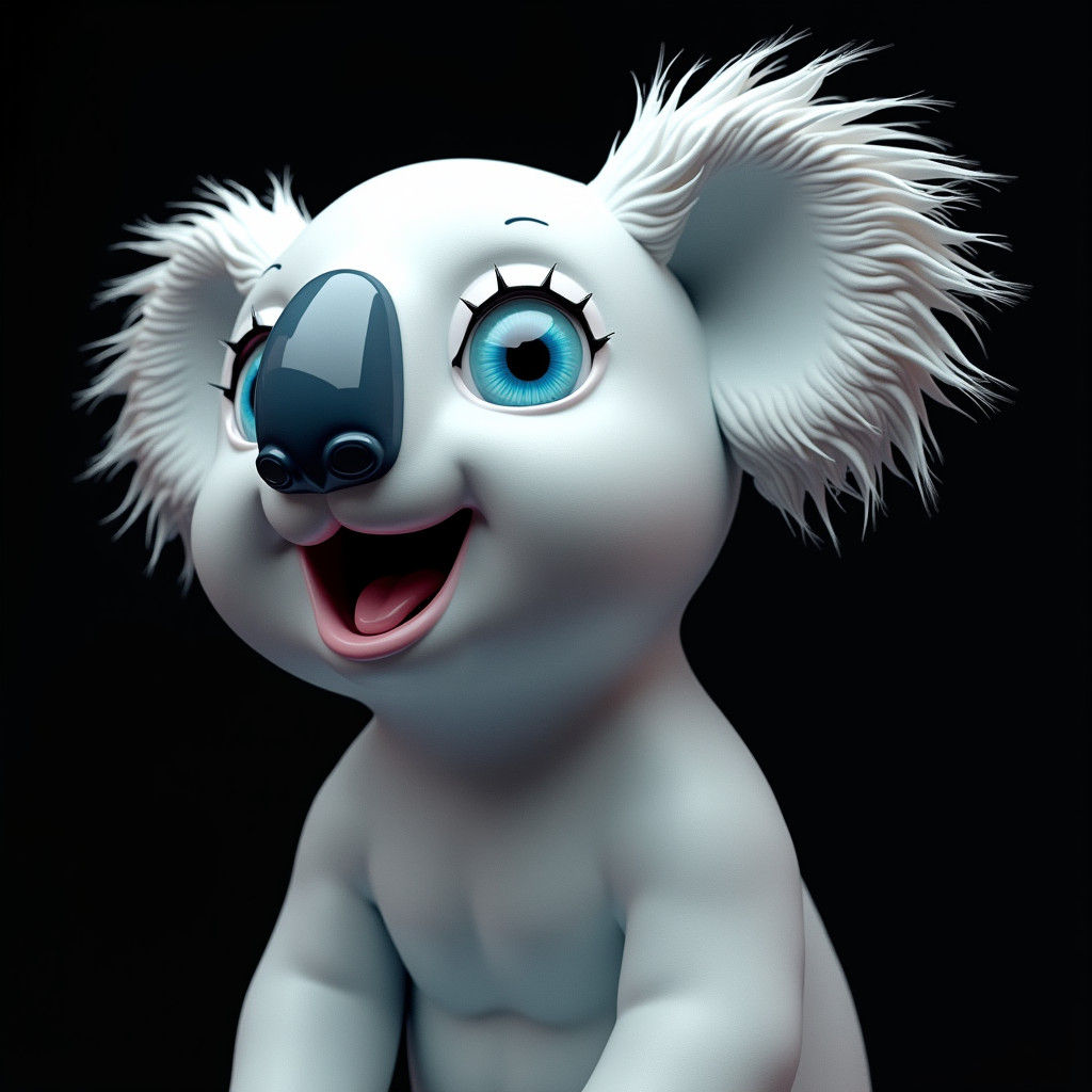 Chrome Koala and Kookaburra in Surreal 8K