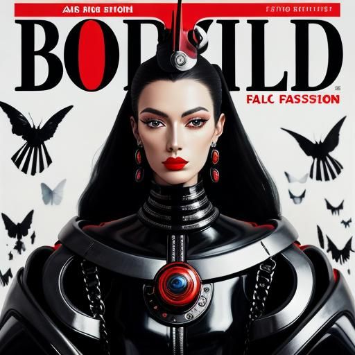 Surreal Futuristic Fashion Magazine Cover in Oil