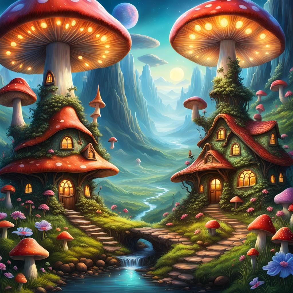 Mushroom Gnome Village in Magical Valley