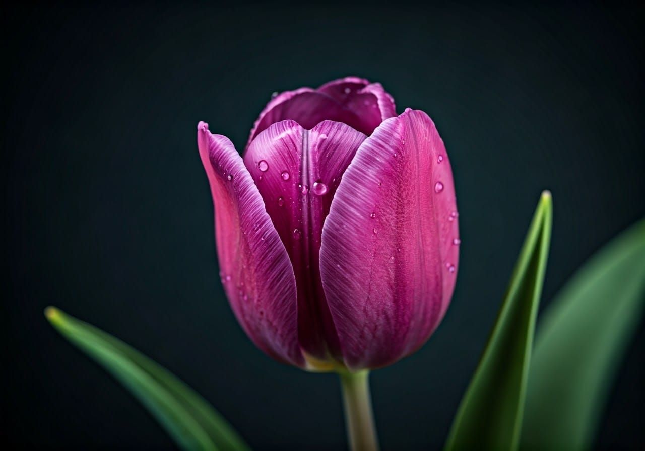 Delicate Purple Tulip in Ethereal Macro