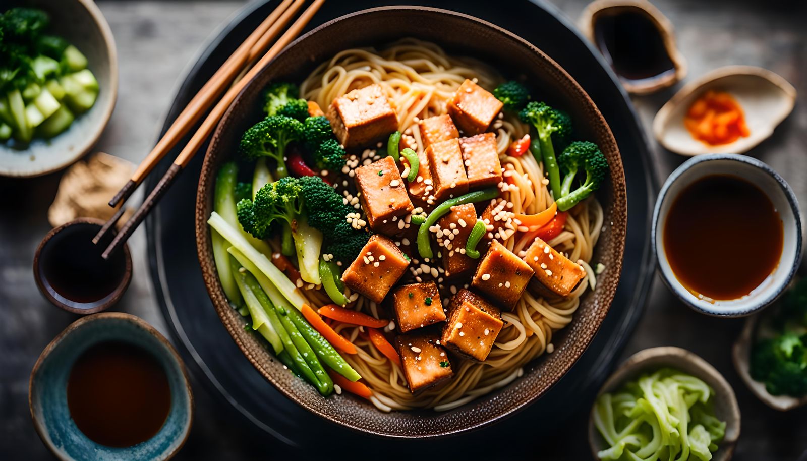 Smoked Tofu Bowl: Professional Food Photography