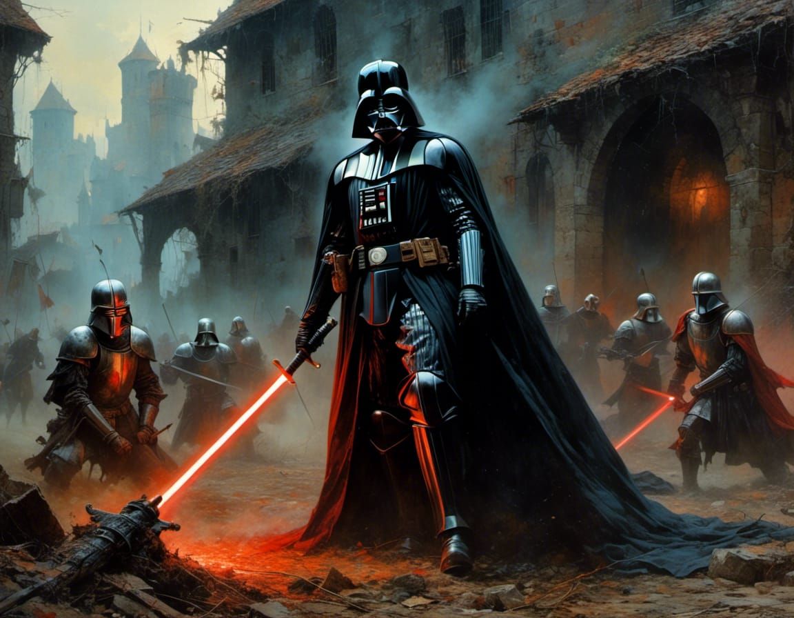 Lora: Medieval Paintings ~ Darth Vader vs Knights