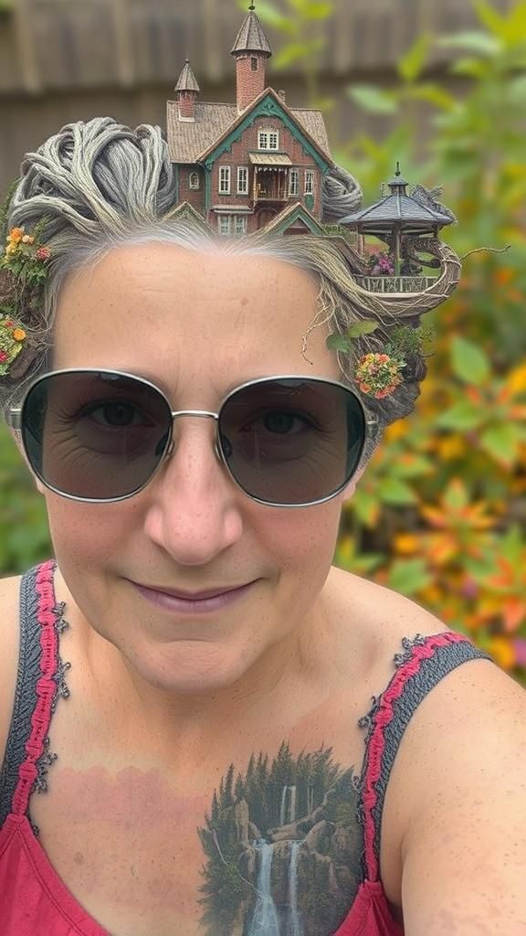 Surreal Creature in Dystopian Double Exposure